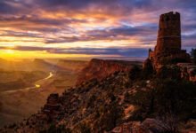 大峡谷 Desert View 日出:东门进园路线、Watchtower 与住 Tusayan 对比-美国通