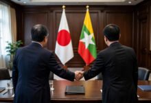 日本特使笹川阳平会见缅甸领导人敏昂莱,讨论援助和平进程与人力资源开发-美国通