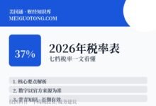 2026年税率表（tax brackets）是多少？-美国通
