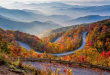 沈多亚 Skyline Drive 秋色几月最红?105 英里、75 个观景点与 milepost 规划-美国通