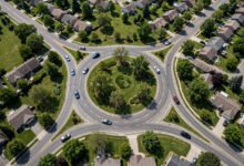 美国环岛 roundabout 怎么开?让行规则与双车道环岛全解-美国通