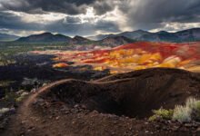 拉森火山 Cinder Cone 徒步:火山渣锥登顶与 Painted Dunes 彩色沙丘-美国通