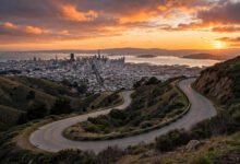 旧金山双子峰 Twin Peaks 日落:开车上山、停车、风大保暖-美国通