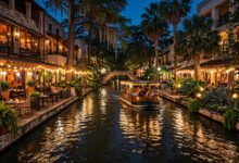 圣安东尼奥 River Walk:游船晚餐怎么选,河滨步道一晚玩透-美国通